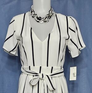 Crystal Sky Romper with Duster size 1 blue white NWT Luxury Chic Glam Paris Boho